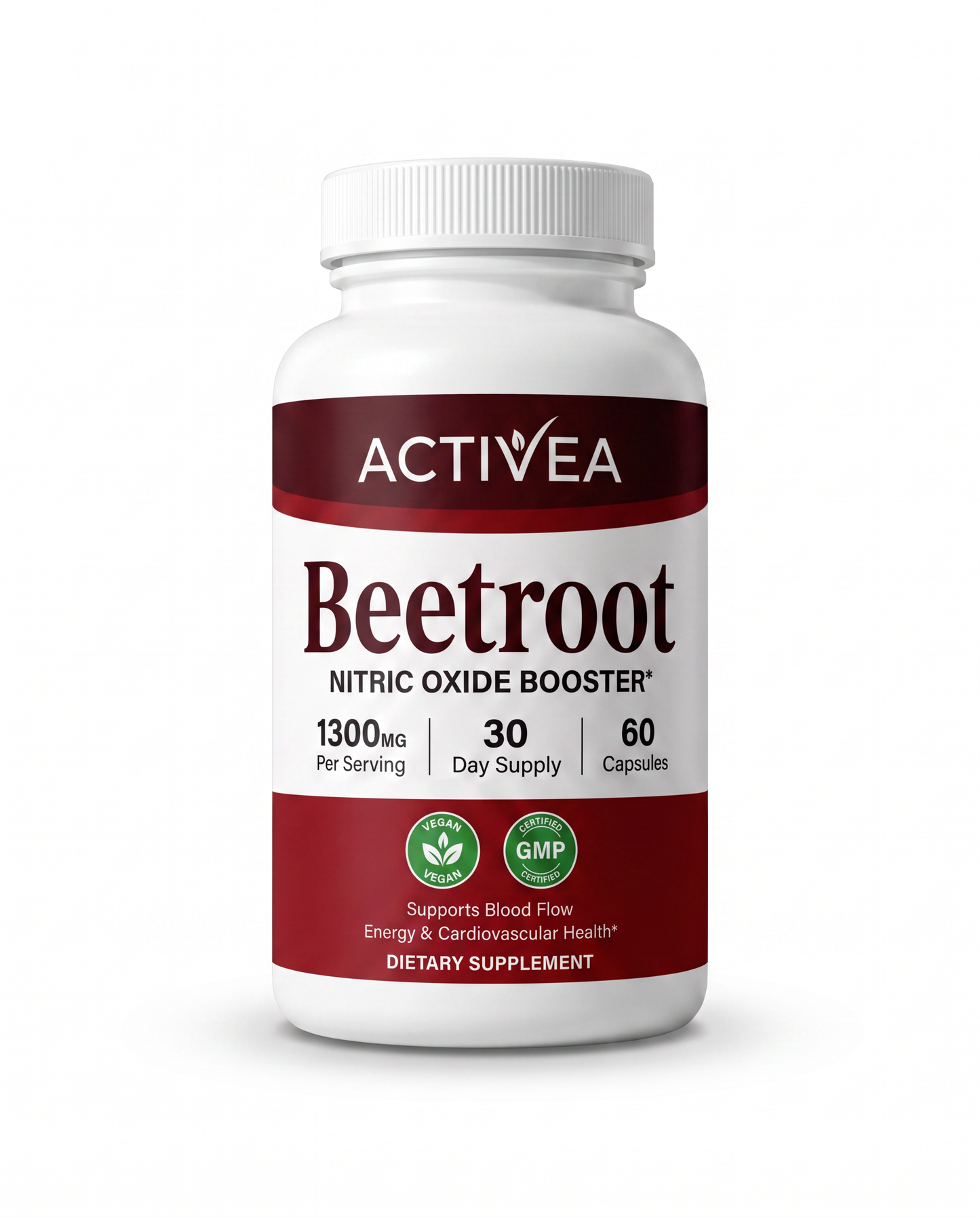 Activea Beetroot 1300mg Nitric Oxide Booster bottle